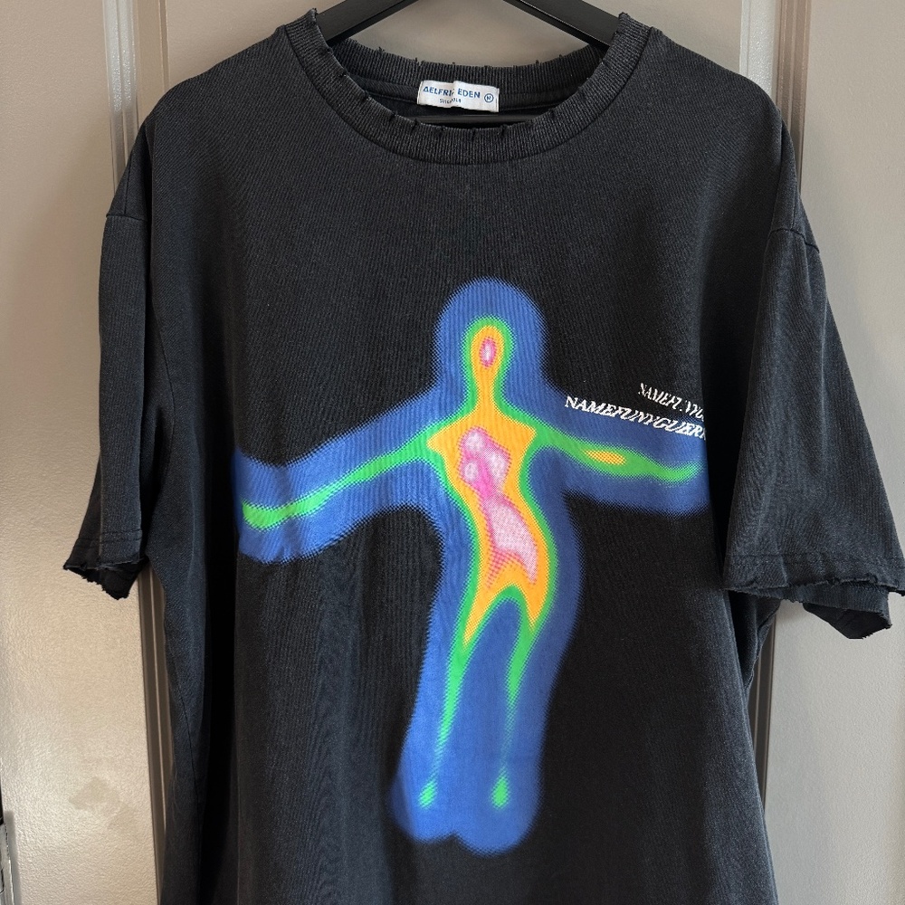 Aelfric Eden ‘Distorted Portrait Graphic’ Oversixed Tee - LIKE NEW 🔥